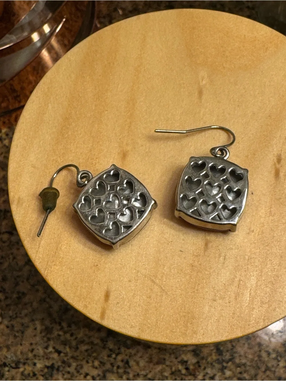 Silver-Set Bright Red Cushion Crystal Drop Earrings